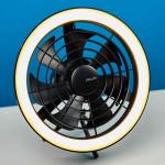 JISULIFE FA17 Rechargeable Outdoor Ceiling Fan with LED Light – Portable, Silent & Long Battery Life